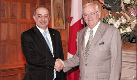 The meeting of Ambassador Yeganian with the president of the Canadian Senate