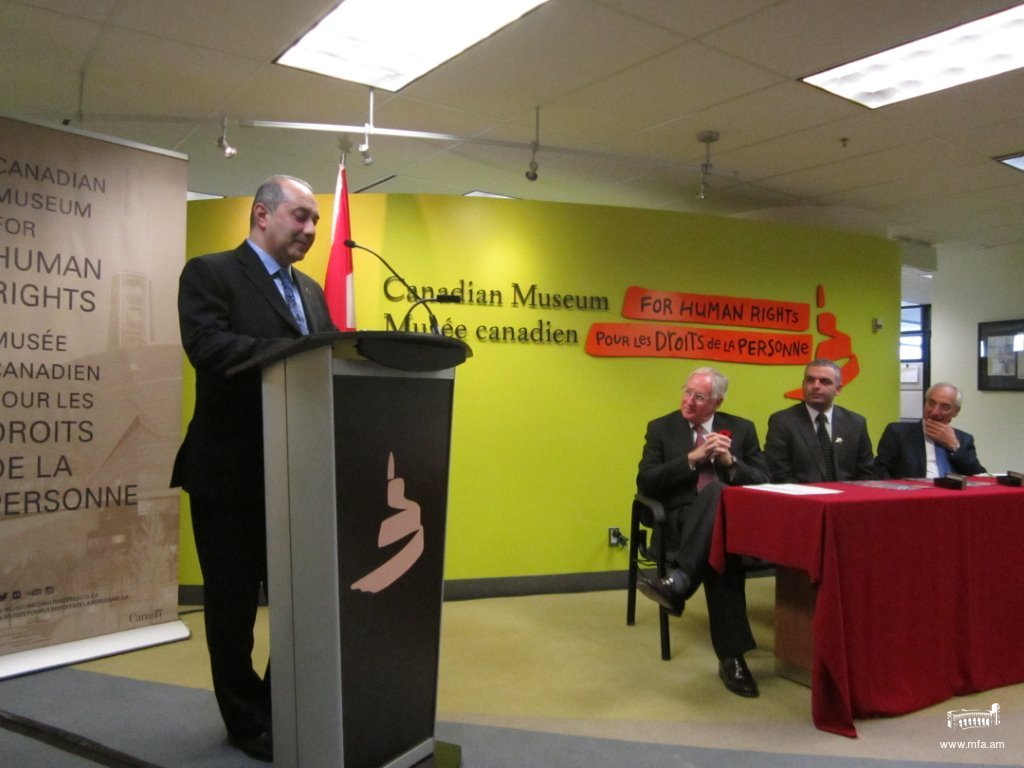 Armenian Genocide Museum Institute and Canadian Museum for Human Rights Signed Memorandum of Understanding