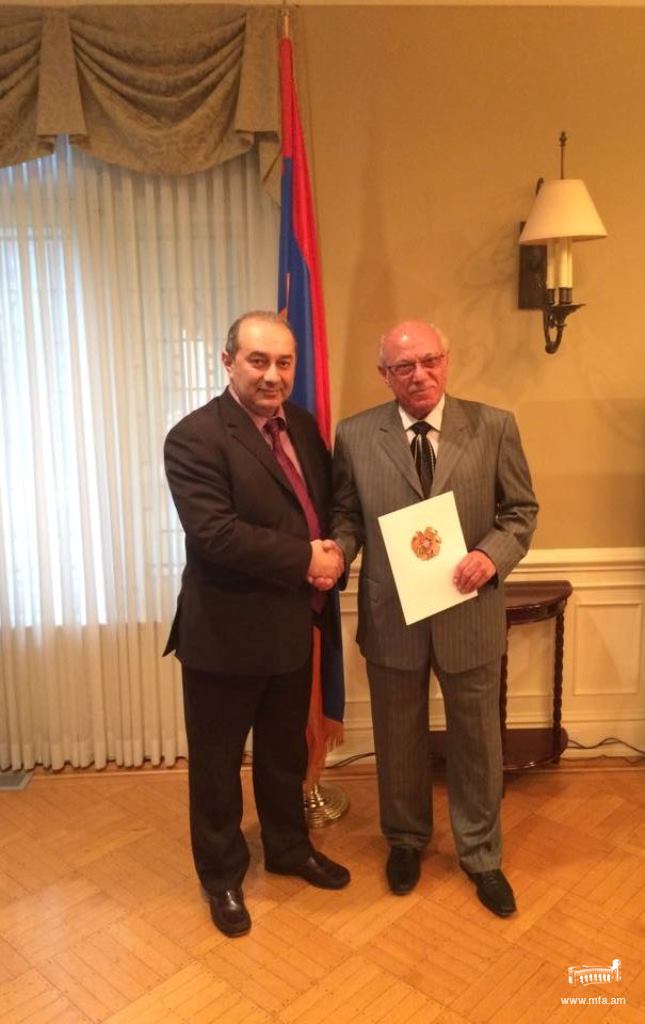 Honorary Consul of the Republic of Armenia is appointed to Toronto