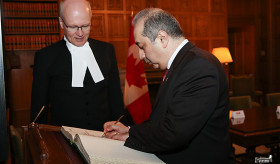 Դեսպան Եգանյանի հանդիպումը Կանադայի Ներկայացուցիչների պալատի նախագահի հետ